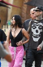KOURTNEY KARDASHIAN and Travis Barker Out in Disneyland 07/04/2021