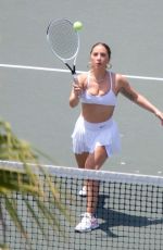 LADY GAGA at a Tennis Session in New York 07/25/2021