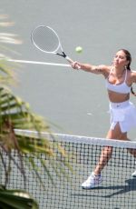 LADY GAGA at a Tennis Session in New York 07/25/2021