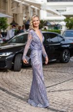 LADY VICTORIA HERVEY Leaves Martinez Hotel at 74th Cannes Film Festival 07/12/2021