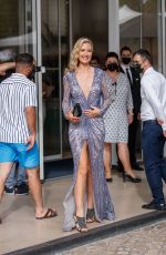 LADY VICTORIA HERVEY Leaves Martinez Hotel at 74th Cannes Film Festival 07/12/2021