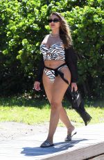 LARSA PIPPEN in Bikini at a Bach in Miami 07/20/2021