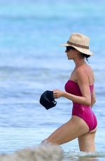 LAUREN SILVERMAN in Swimsuit at a Beach in Barbados 07/28/2021
