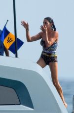 LAUREN SILVERMAN in Swimsuit at a Boat in Barbados 07/26/2021