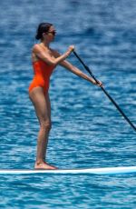 LAUREN SILVERMAN in Swimsuit Paddleboarding in Barbados 07/25/2021