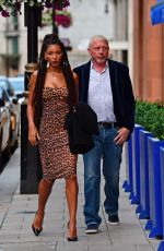 LILIAN DE CARVALHO MONTEIRO and Boris Becker Out for Dinner in London 07/10/2021