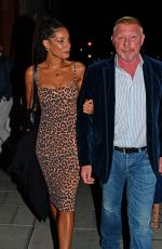 LILIAN DE CARVALHO MONTEIRO and Boris Becker Out for Dinner in London 07/10/2021