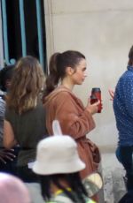 LILY COLLINS on the Set of Emily in Paris in Paris 07/09/2021