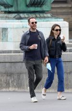 LILY COLLINS Out and About in Paris 06/28/2021