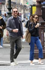 LILY COLLINS Out and About in Paris 06/28/2021