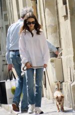 LILY COLLINS Out with Her Dog in Paris 07/18/2021