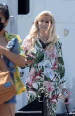 LILY JAMES on the Set of Pam and Tommy in Hollywood 07/07/2021