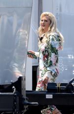 LILY JAMES on the Set of Pam and Tommy in Hollywood 07/07/2021