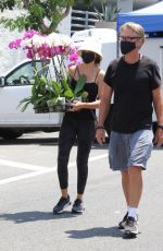 LISA RINNA Shopping for Fresh Flowers at Farmers Market in Los Angeles 07/18/2021