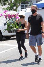 LISA RINNA Shopping for Fresh Flowers at Farmers Market in Los Angeles 07/18/2021