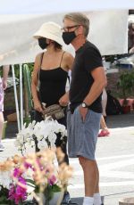 LISA RINNA Shopping for Fresh Flowers at Farmers Market in Los Angeles 07/18/2021