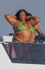 LIZZO in Bikini at a 4th of July Party at a Yacht in Marina del Rey 07/04/2021