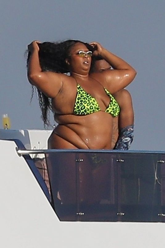 LIZZO in Bikini at a 4th of July Party at a Yacht in Marina del Rey 07/04/2021