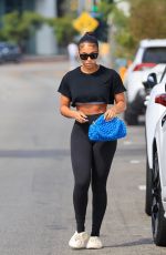 LORI HARVEY Leaves Pilates Class in West Hollywood 07/25/2021