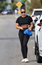 LORI HARVEY Leaves Pilates Class in West Hollywood 07/25/2021