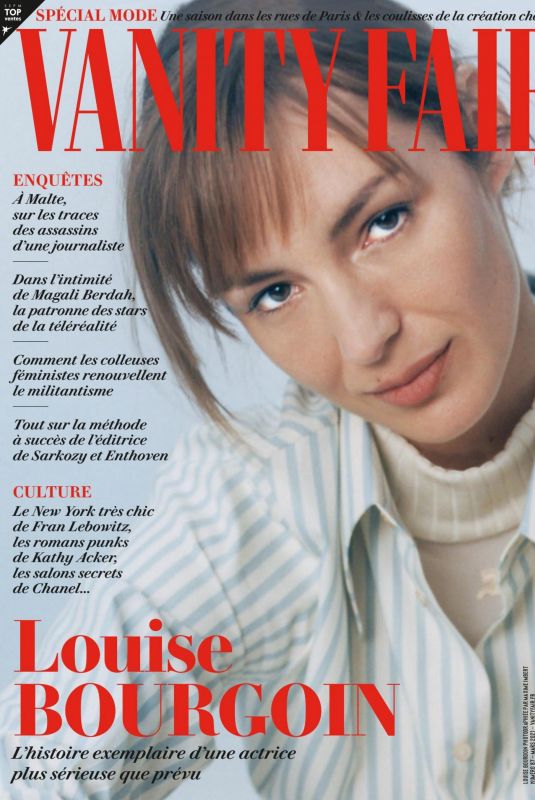 LOUISE BOURGOIN in Vanity Fair Magazine, France March2 2021