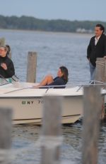 LUANN DE LESSEPS Celebrates July 4 at a Boat in Shelter Island 07/04/2021