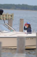 LUANN DE LESSEPS Celebrates July 4 at a Boat in Shelter Island 07/04/2021