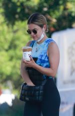 LUCY HALE at Alfred Coffee in Studio City 07/31/2021