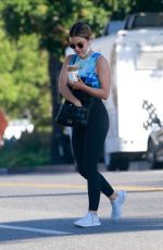 LUCY HALE at Alfred Coffee in Studio City 07/31/2021