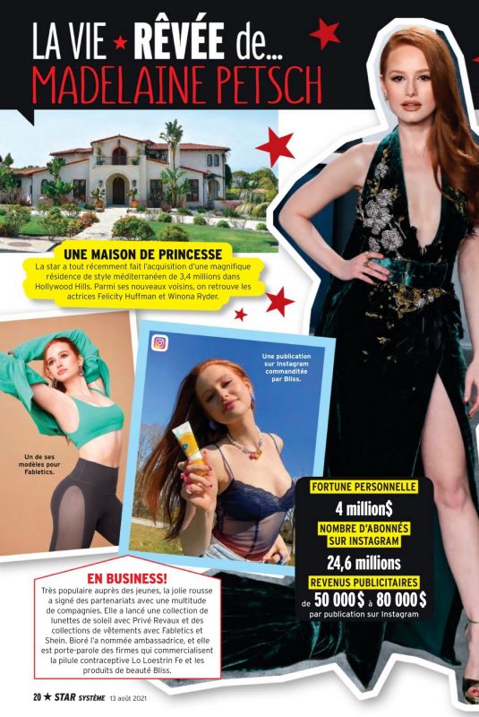 MADELAINE PETSCH in Star Systeme Magazine, August 2021