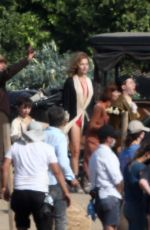MAGOT ROBBIE on the Set of Babylon in Los Angeles 07/13/2021