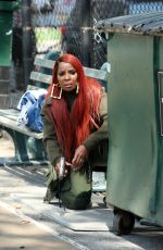 MARY J. BLIGE on the Set of Power in Washington 07/28/2021