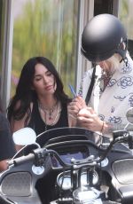 MEGAN FOX and Machine Gun Kelly Out Motorbiking in Los Angeles 07/16/2021