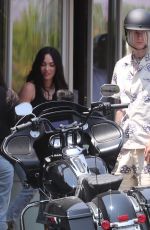 MEGAN FOX and Machine Gun Kelly Out Motorbiking in Los Angeles 07/16/2021