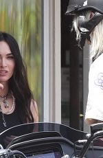 MEGAN FOX and Machine Gun Kelly Out Motorbiking in Los Angeles 07/16/2021