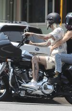 MEGAN FOX and Machine Gun Kelly Out Motorbiking in Los Angeles 07/16/2021