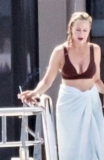 MELANIE GRIFFITH in Bikini at a Yacht in Nerano 07/29/2021
