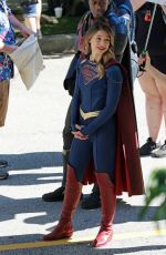 MELISSA BENOIST on the Set of Supergirl in Vancouver 07/30/2021