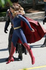 MELISSA BENOIST on the Set of Supergirl in Vancouver 07/30/2021