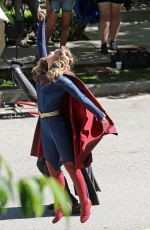 MELISSA BENOIST on the Set of Supergirl in Vancouver 07/30/2021