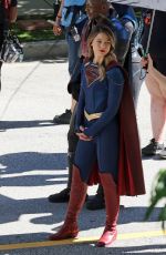 MELISSA BENOIST on the Set of Supergirl in Vancouver 07/30/2021