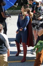 MELISSA BENOIST on the Set of Supergirl in Vancouver 07/30/2021