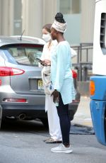 MICHELLE MONAGHAN and ANNA DIOP on the Set of Nanny in New York 06/29/2021