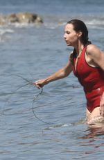 MINNIE DRIVER in Swimsuit at a Beach in Malibu 07/07/2021