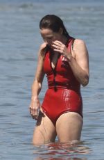 MINNIE DRIVER in Swimsuit at a Beach in Malibu 07/07/2021
