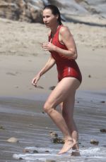 MINNIE DRIVER in Swimsuit at a Beach in Malibu 07/07/2021