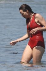 MINNIE DRIVER in Swimsuit at a Beach in Malibu 07/07/2021