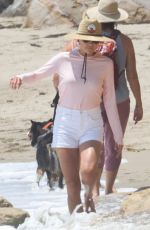 MINNIE DRIVER Out on the Beach in Malibu 07/16/2021