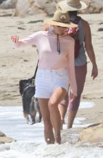 MINNIE DRIVER Out on the Beach in Malibu 07/16/2021