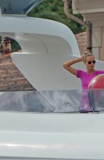 NATASHA POLY Exercising at a Yacht in Saint Tropez Harbor 07/19/2021